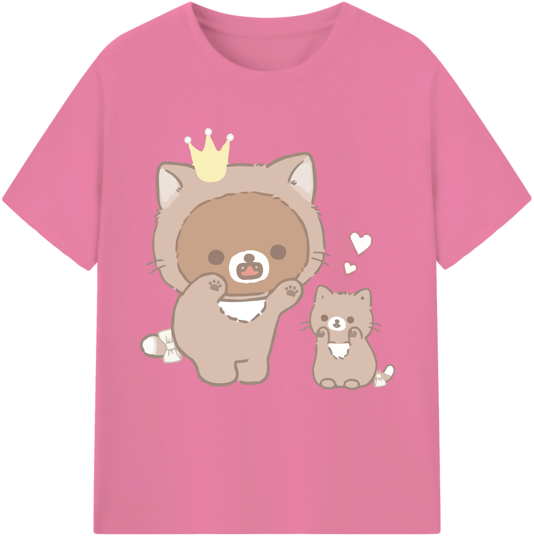 （画像用） リラックマ リラックマ キイロイトリ Rilakkuma Korilakkuma Kiiroitori 綿100％半袖Tシャツ（フロントプリント）